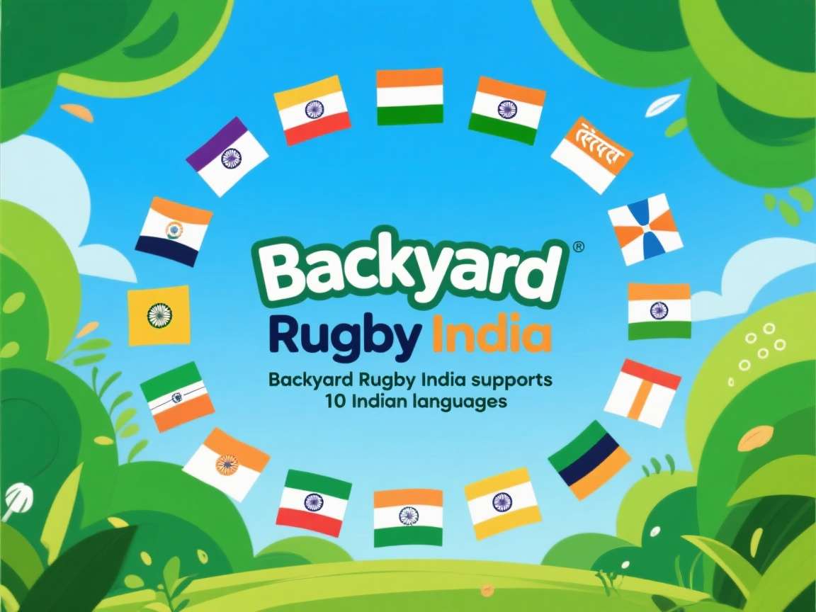 Backyard Rugby India - Multiple Language Support Backyard Rugby India language selection screen showing multiple Indian languages